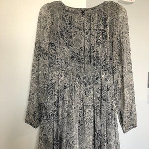 PLASTIC ISLAND Long Sleeve Floral Dress S